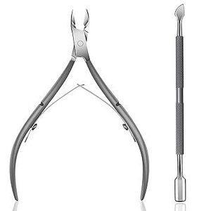 Cuticle Trimmer With Cuticle Pusher Cuticle Nipper Professional Grade Stainless